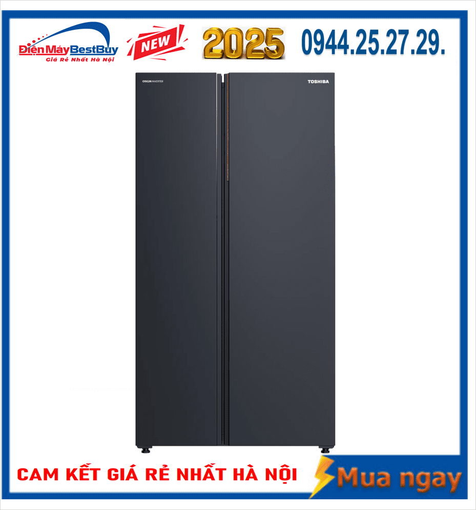 Tủ lạnh Toshiba Inverter 711 lít Side By Side GR-RS910WI-PMV(06)-MG Mới 2025