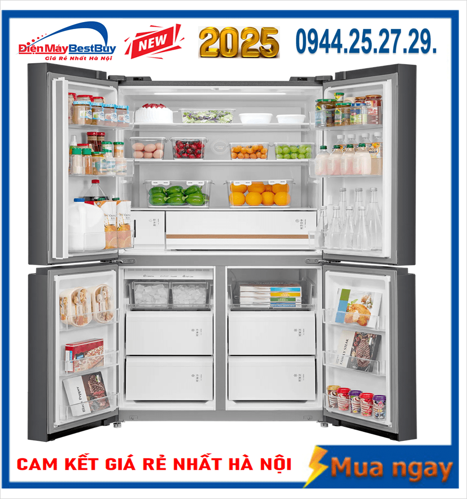Tủ lạnh Toshiba Inverter 711 lít Multi Door GR-RF895WIA-PGV(22)-XK New 2025