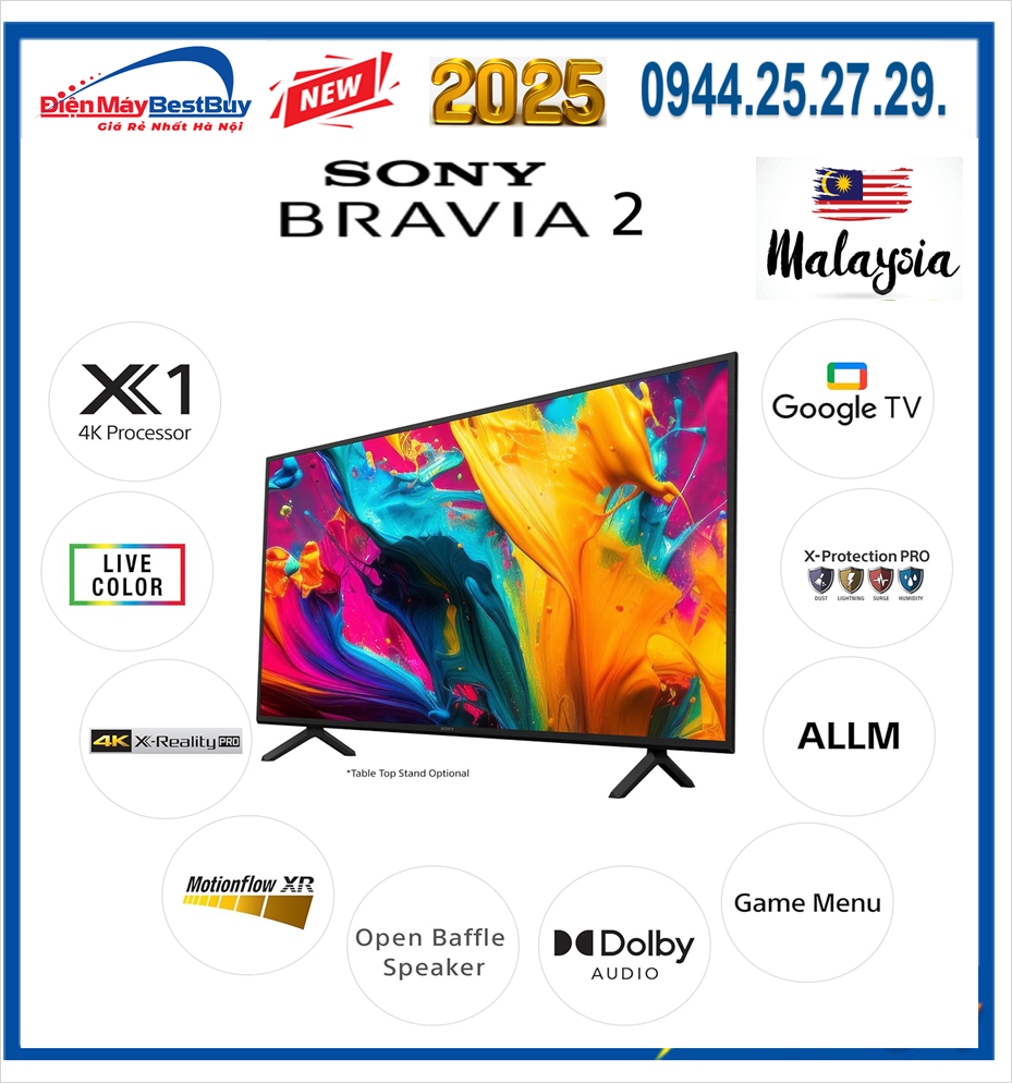 Nơi Bán Smart TiVi Sony BRAVIA 2 II 43 inch 4K HDR (K-43S25) Giá rẻ nhất