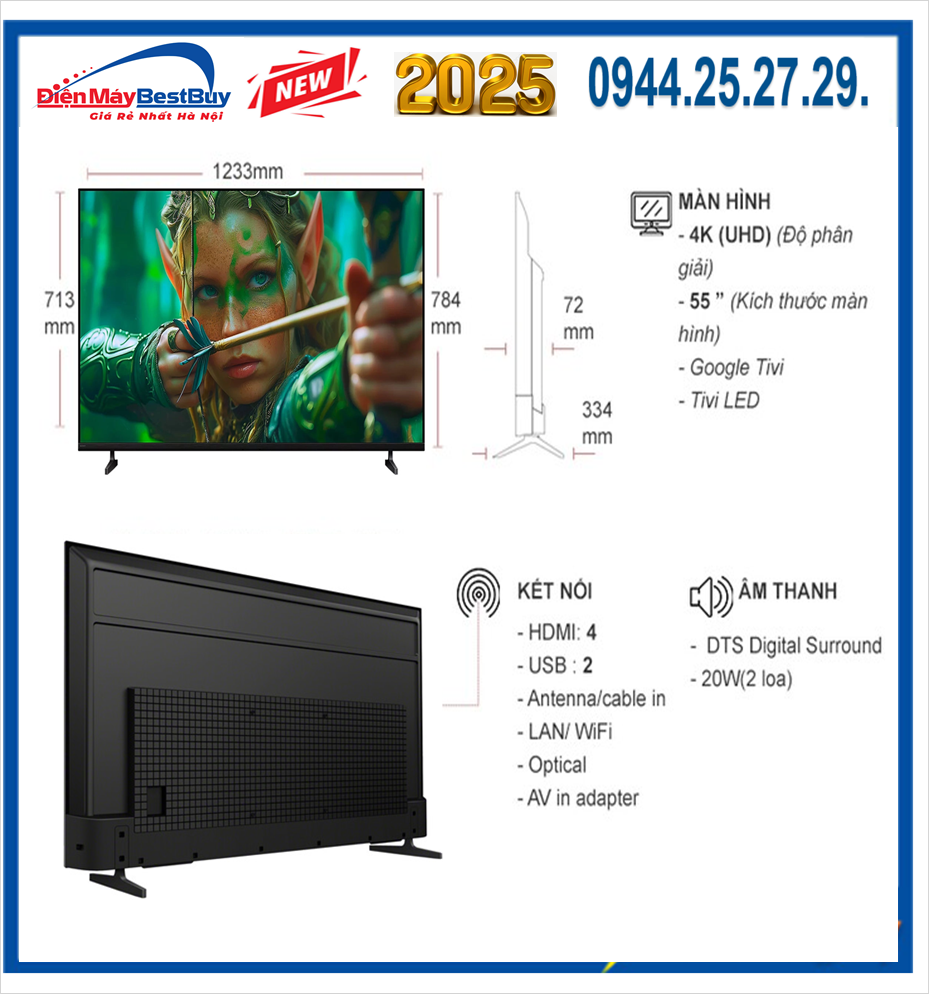 Nơi Bán Smart TiVi Sony BRAVIA 2 II 55 inch 4K HDR (K-55S25) Giá rẻ nhất
