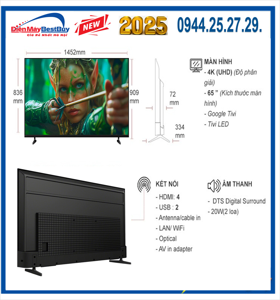 Nơi Bán Smart TiVi Sony BRAVIA 2 II 65 inch 4K HDR (K-65S25) Giá rẻ nhất