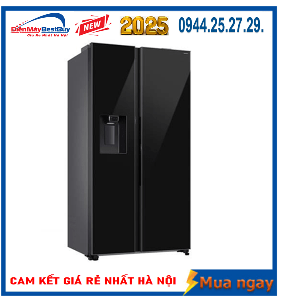 Tủ lạnh Samsung Inverter 634 lít Side By Side RS80F65J2BSV New [2025]