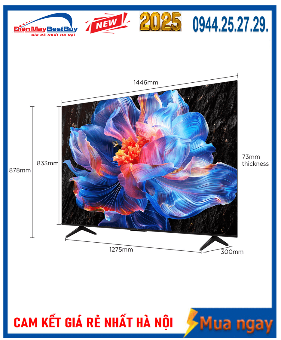 Bán Tivi LED TCL 4K 65 inch 65P6K Mới 2025
