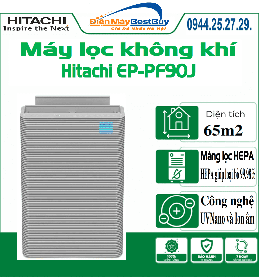Máy lọc không khí Hitachi EP-PF90J 