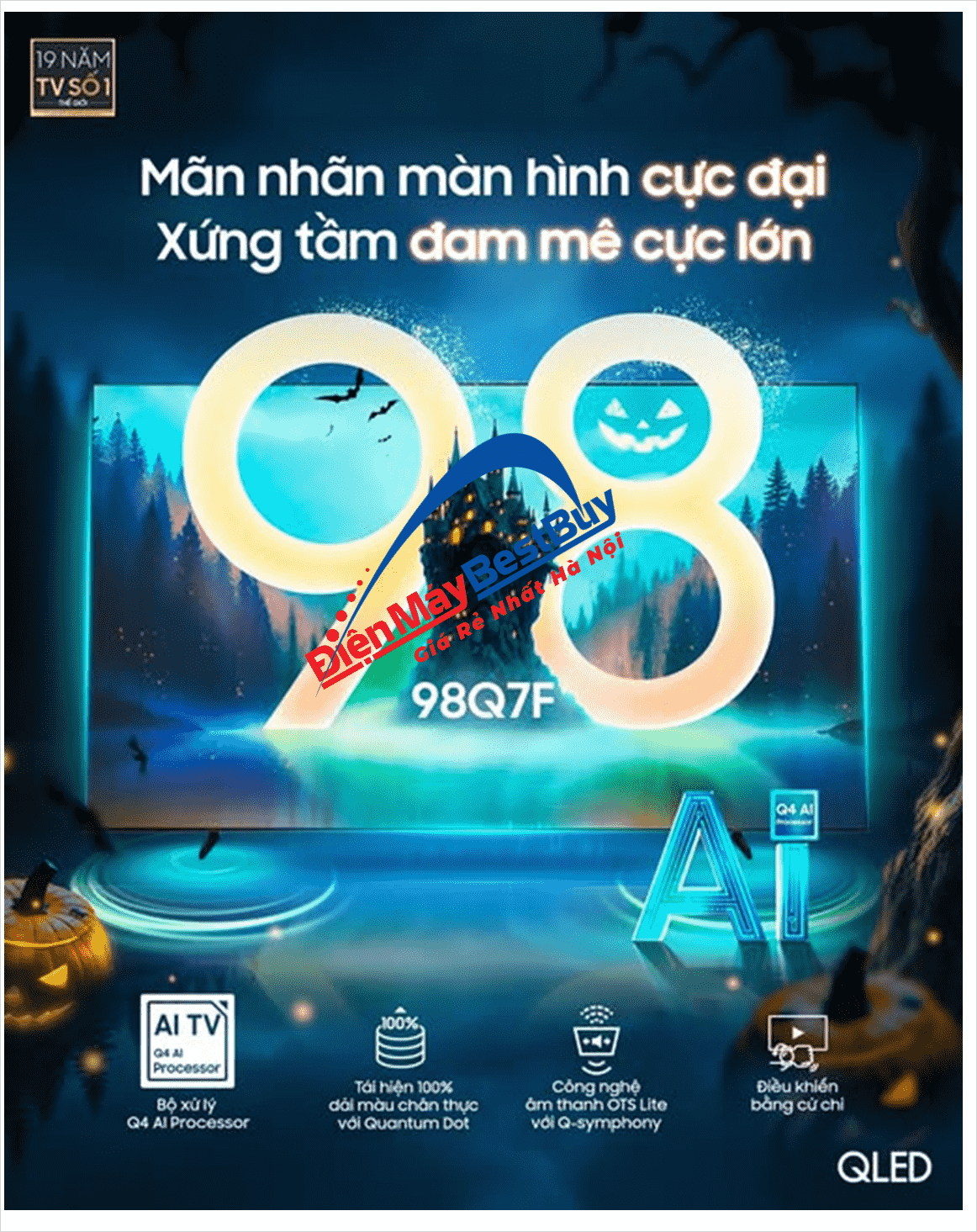 Tivi QLED Samsung AI 4K 98 inch 98Q7FA [2025]