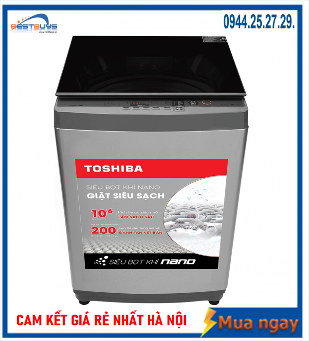 Máy giặt Toshiba AW-DUK1300KV SG Inverter lồng đứng 12kg 2025