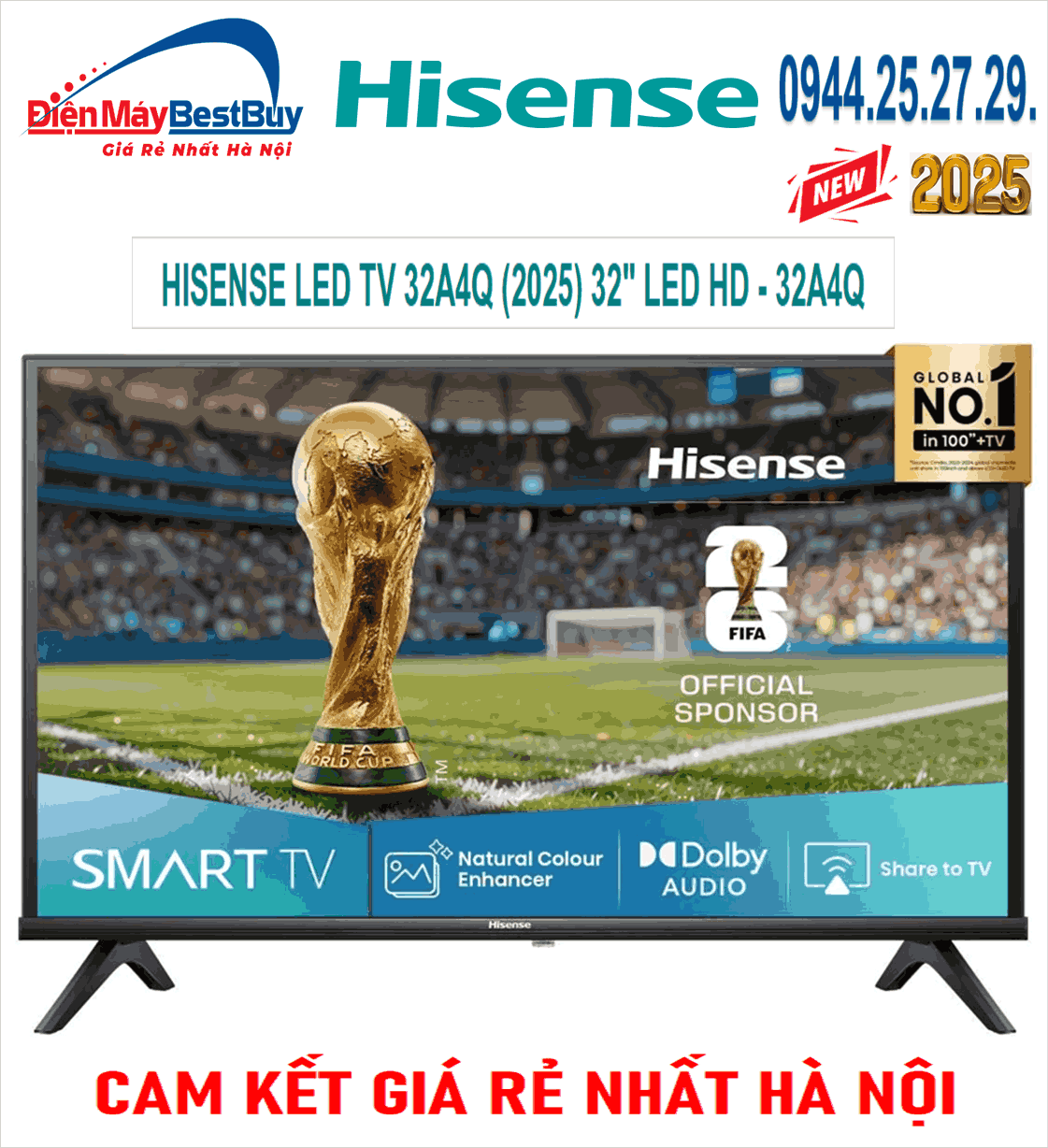 Tivi Hisense HD 32 inch 32A4Q