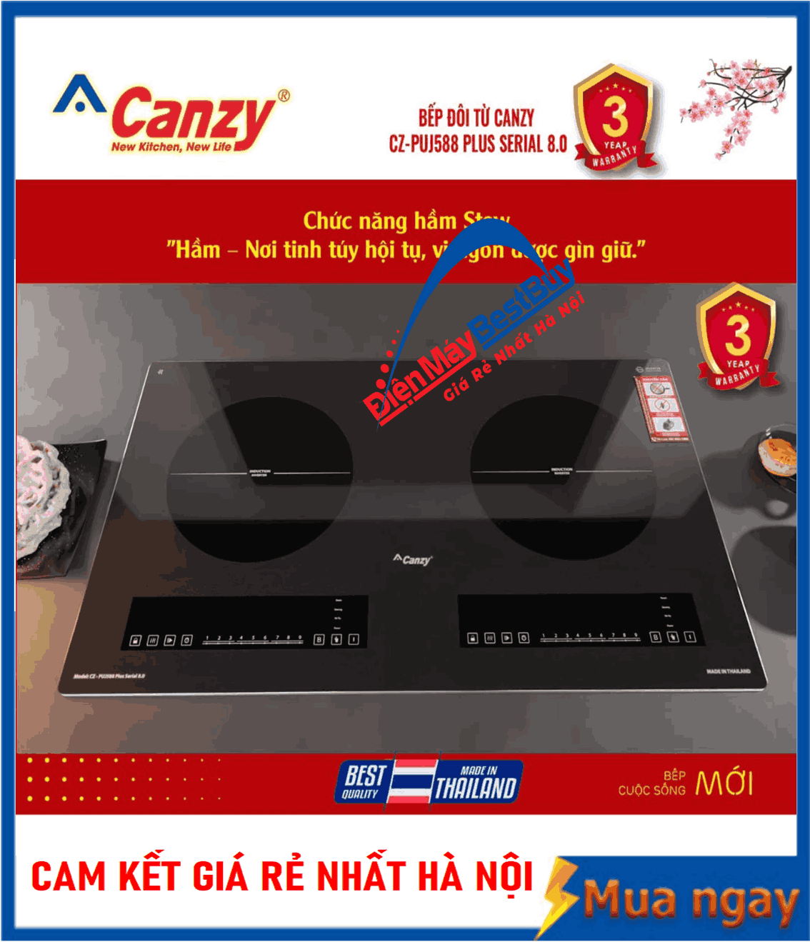 Bếp từ đôi Canzy CZ TL88S99 MAX 