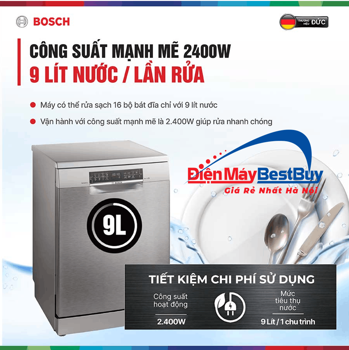 Máy Rửa Bát 14 Bộ Bosch SMS6ZCI01P Seri 6