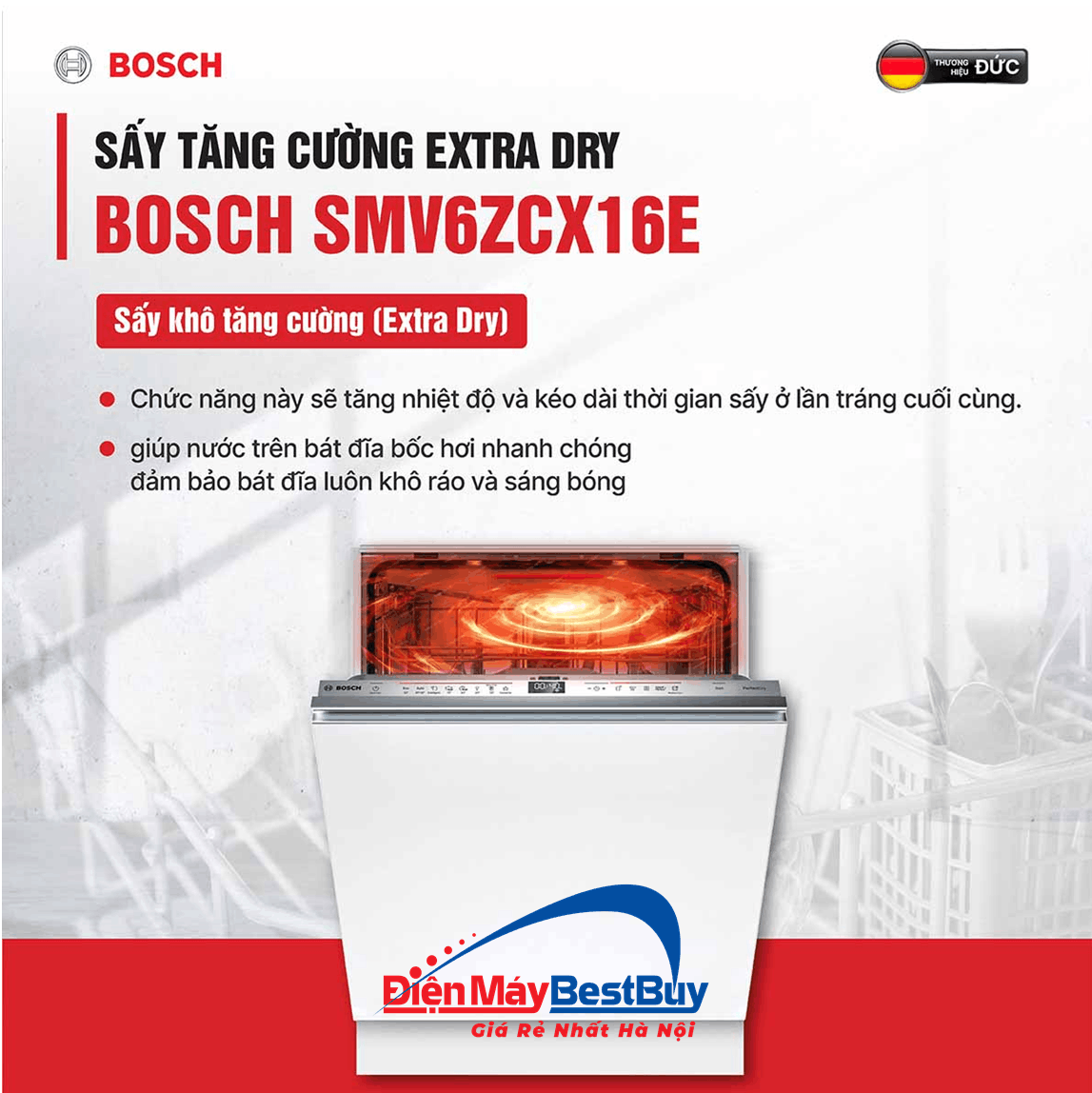 Máy Rửa Bát  Âm Tủ BOSCH SMV6ZCX16E Serie 6