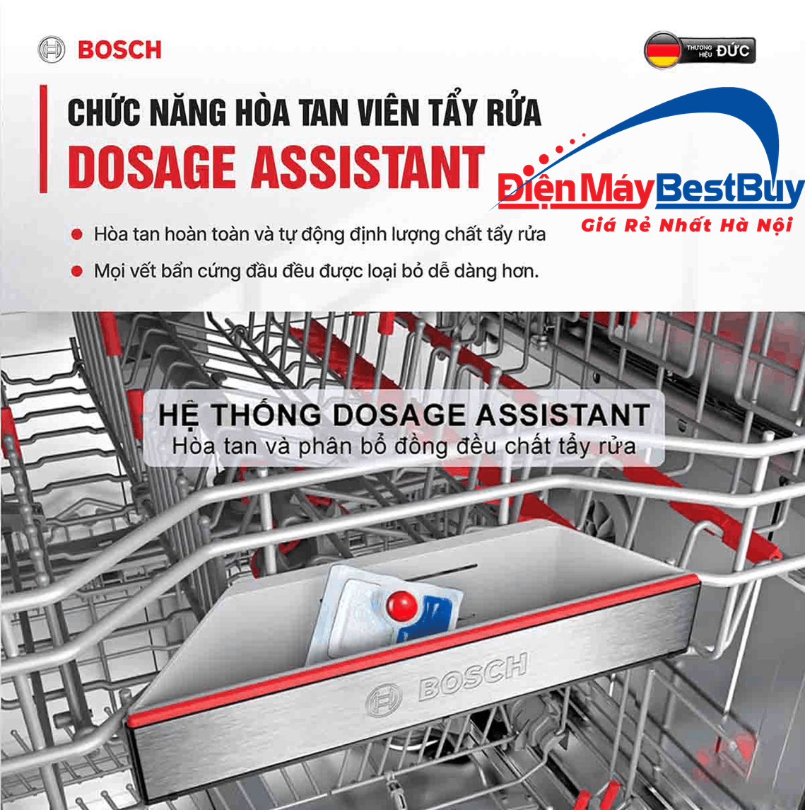 Máy Rửa Bát  Âm Tủ BOSCH SMV6ZCX16E Serie 6