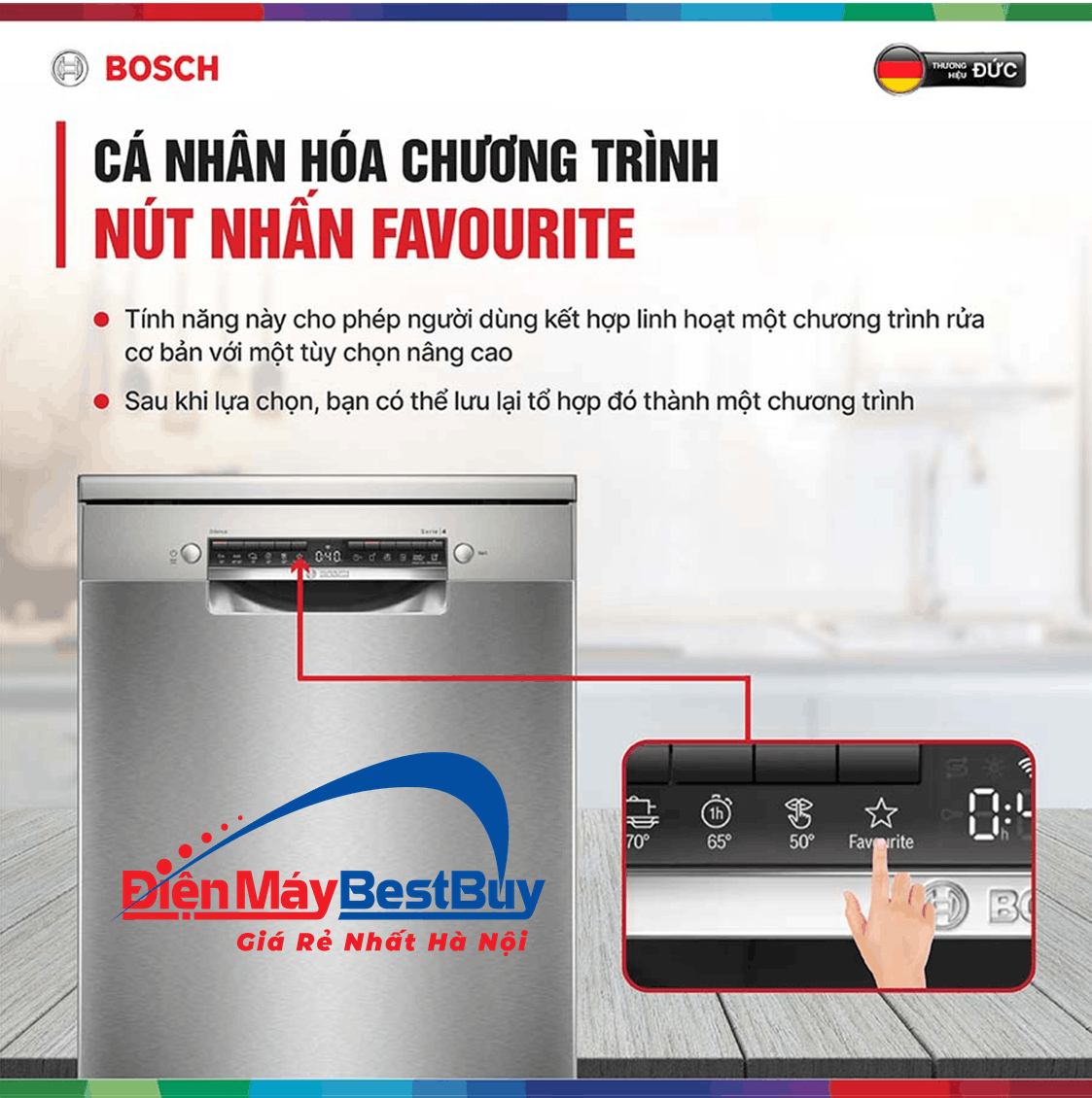 Máy Rửa Bát Độc Lập BOSCH SMS4EVI04E