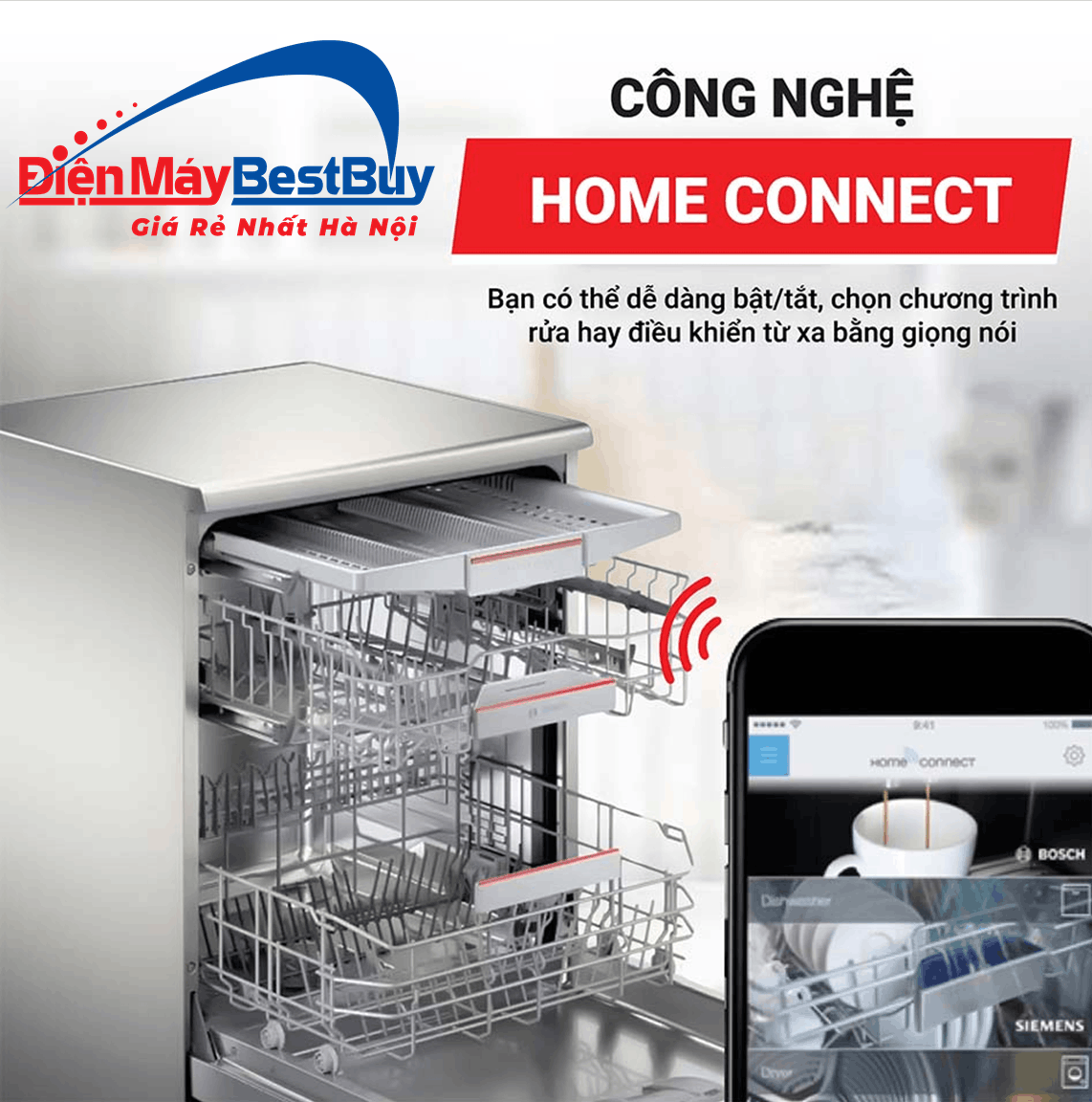 Máy Rửa Bát Độc Lập BOSCH SMS4ECI26E 13 Bộ