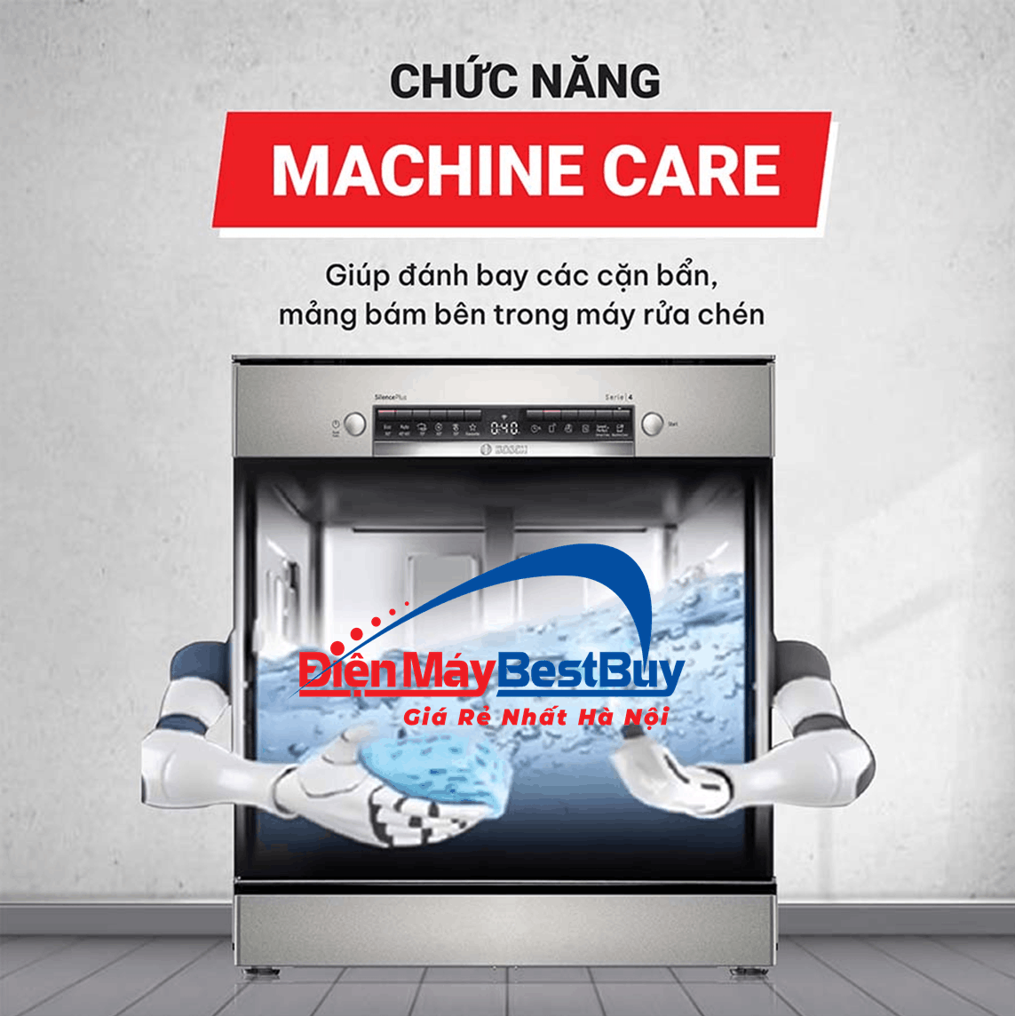 Máy Rửa Bát Độc Lập BOSCH SMS4ECI26E 13 Bộ