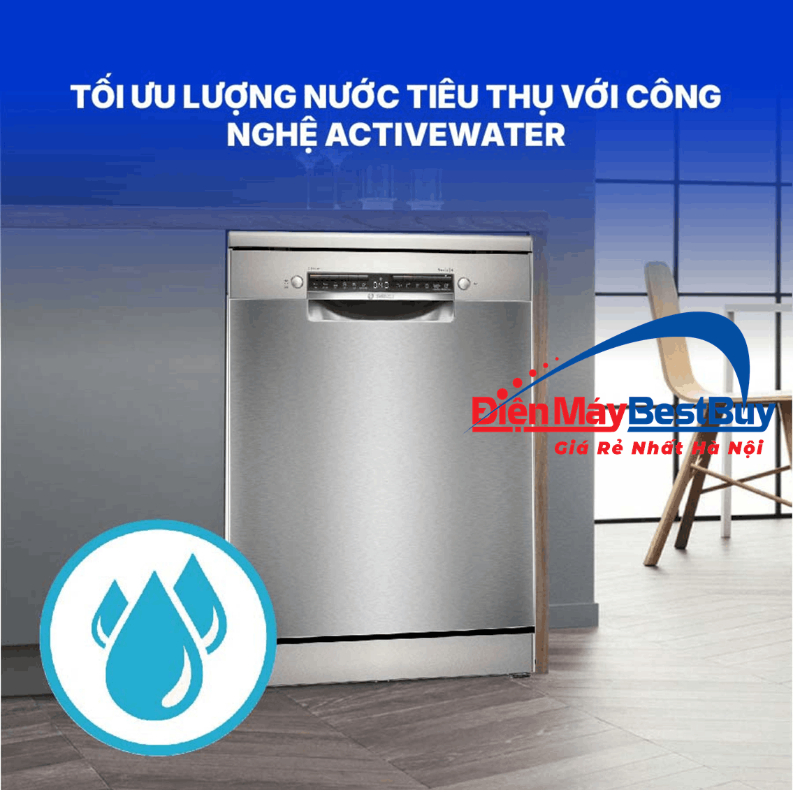 Máy Rửa Bát Độc Lập BOSCH SMS4HTI16E