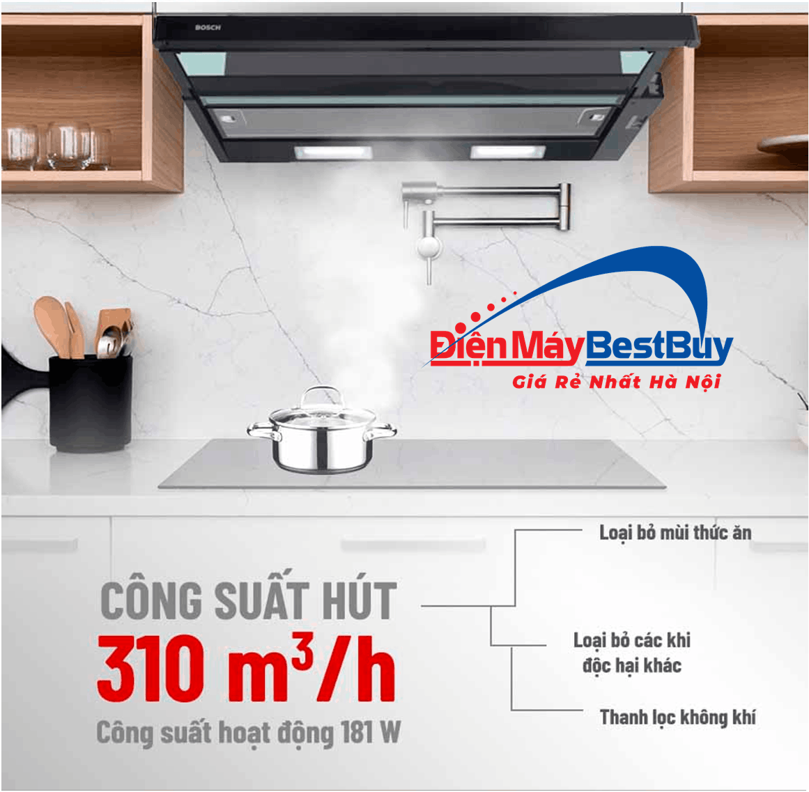 Máy Hút Mùi BOSCH 60cm DFT63CA61B Serie 2