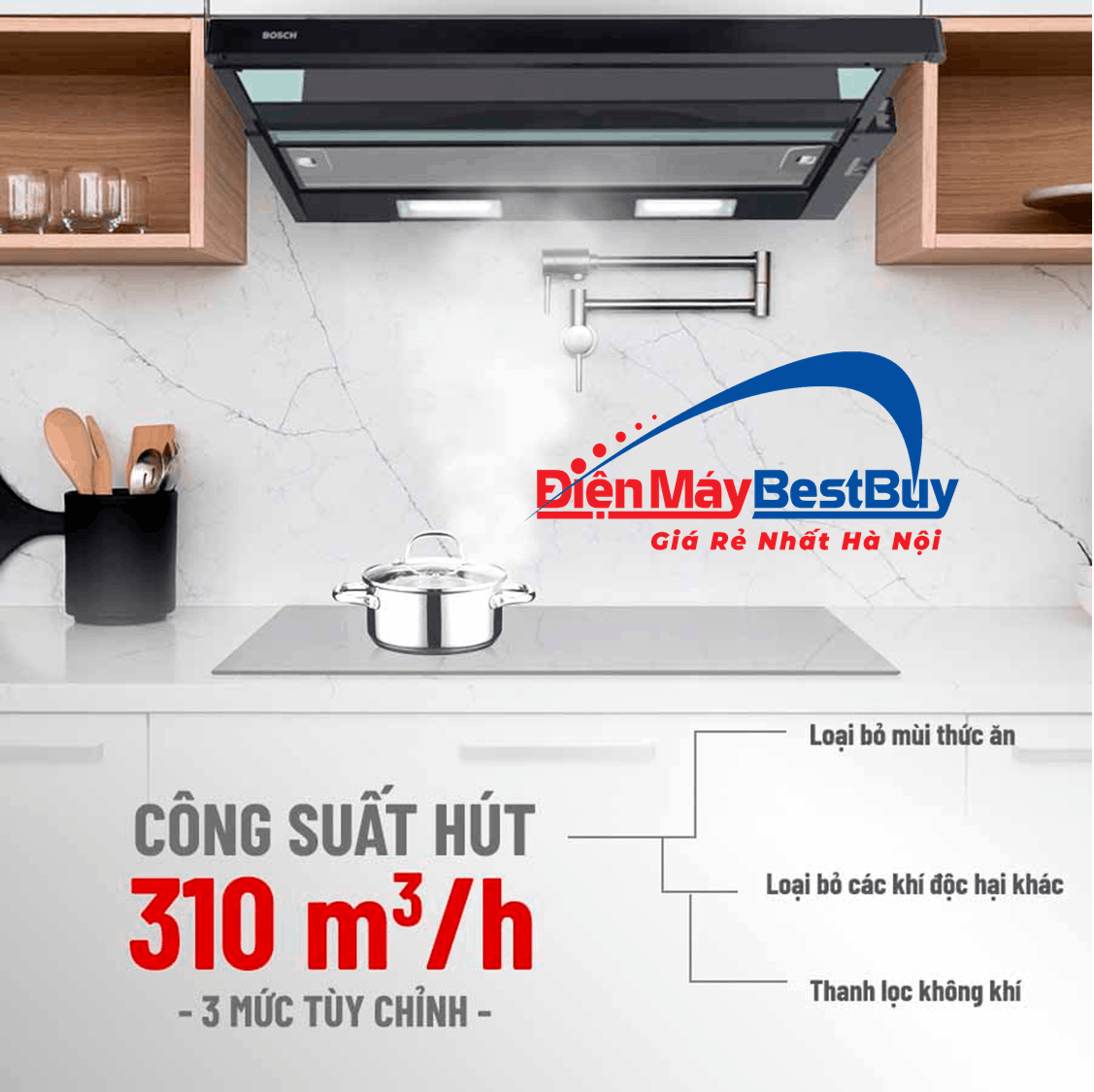 Máy Hút Mùi BOSCH DFT93CA61B Serie 2 