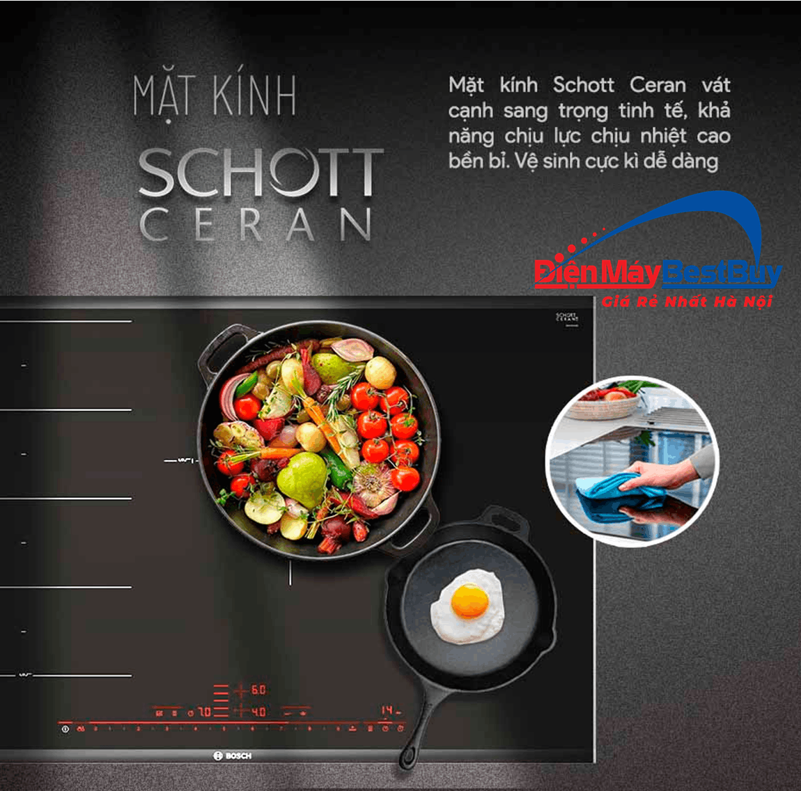 Bếp Từ 4 Vùng Nấu Lắp Âm Bosch PXE875DC1E