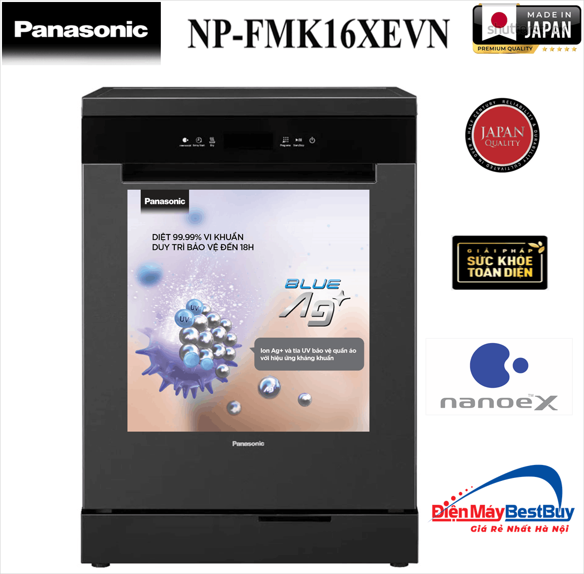 Máy rửa bát Panasonic NP-FMK16XEVN 15 bộ Bán chạy nhất 2026