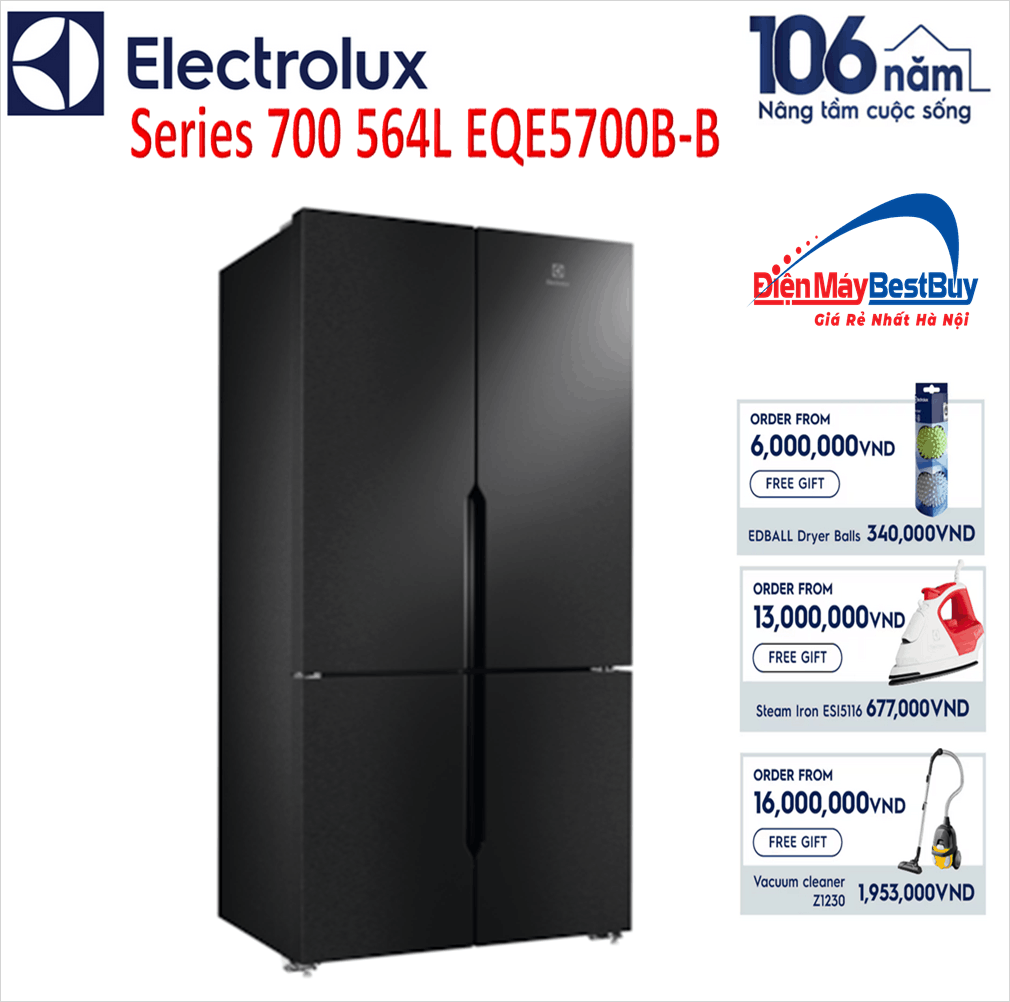 Tủ lạnh Electrolux 4 cánh Series 700 564L EQE5700B-B